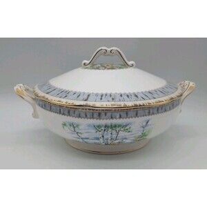 Royal Albert Silver Birch Round Covered Vegetable Bowl England